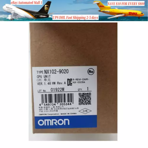 Brand New Omron NX102-9020 CPU Unit Original In Box NX1029020 Expedited Shipping