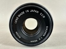 Camera Lens Rikenon 1:2 Ricoh 50mm f2 - f16 K1000 Pentax K mount bayonet