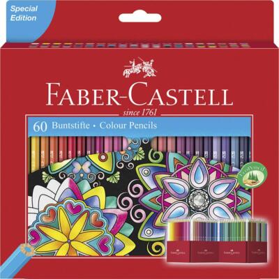 Faber-Castell - Farbstifte - Packung mit 60 verschiedenen Farben