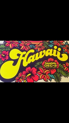 🔴PEARL JAM🏄EDDIE VEDDER 2006 ORIG HAWAII🌈 SILKSCREEN CONCERT