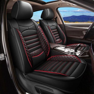 For Buick Encore GX 2020-2025 Car 5 Seat Cover Pad Premium PU Leather Red Lines
