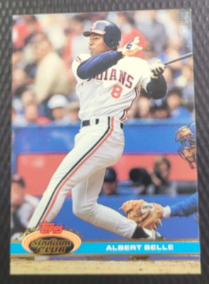 1991 Topps Stadium Club ALBERT BELLE Cleveland Indians Series 2 Variation E #465