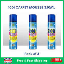 Image of 1001 Mousse Carpet Cleaner 350ml Cleaning Foam with Fresh Scent Pack of 3