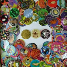 Lot of 200 Pogs / Milk Caps + 3 Slammers! 1990s Retro Nostalgia! Mix Unbranded
