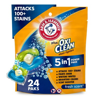 Arm & Hammer plus OxiClean 5-in-1 Power Paks, 24 Stück