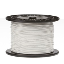 18 AWG Gauge Stranded Hook Up Wire White 250 ft 0.0403" UL1015 600 Volts
