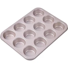 Bakeley  12 Muffin Cake Pan Non Stick Champagne Gold (4433)