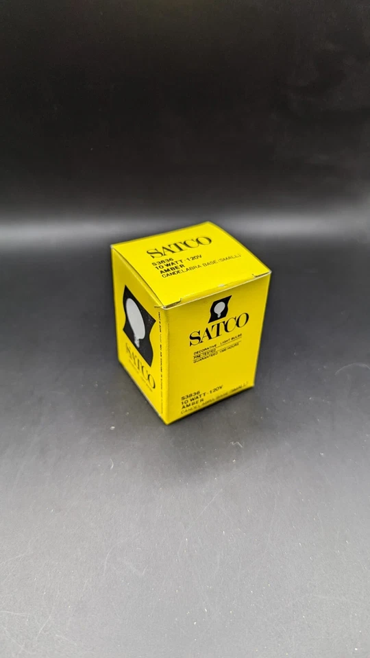 Satco S3836 10 Watt Transparent Amber 1-1/2 in. Dia. 120 Volt Candelabra Base - Image 4 of 4