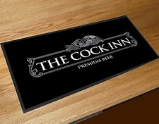 Die Cock Inn Lustig Pub Name Barmatte Kneipen & Cocktail Bars