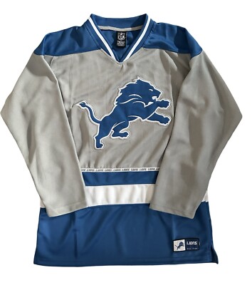 Detroit Lions Youth NFL Hockey Style Jersey Size 18-20