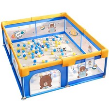 Laufgitter 200x180 cm Baby faltbar Babyabsperrgitter Spielgitter Krabbelgitter