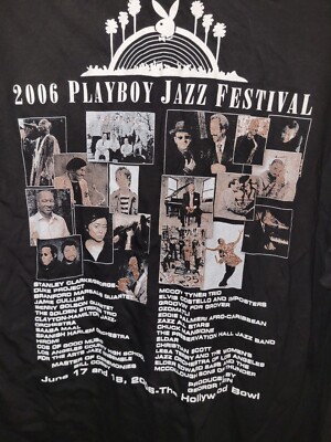 Playboy Jazz Festival Shirt 2006 Graphic Black Size Large