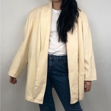 Vintage Herman Kay Cream 100 Wool Lightweight Coat