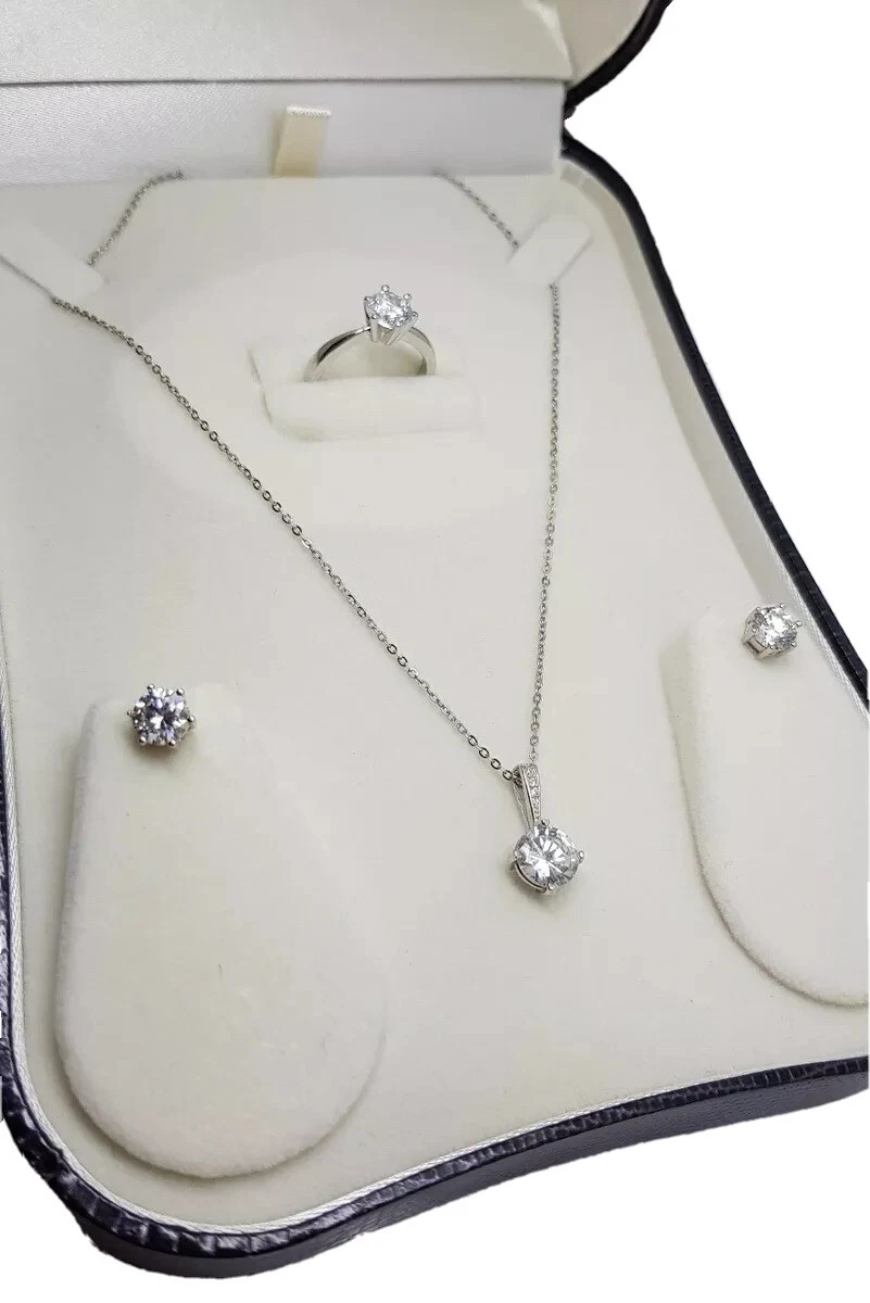 Diamond necklace hotsell and ring set