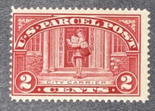 Travelstamps:1912-13 US STAMPS #Q-2, 2c Red City Carrier Parcel Post  MINT OG NH