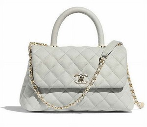 Chanel Coco Handle Hand Bag Shoulder Bag Xs Mini Caviar Gray Color New Ebay
