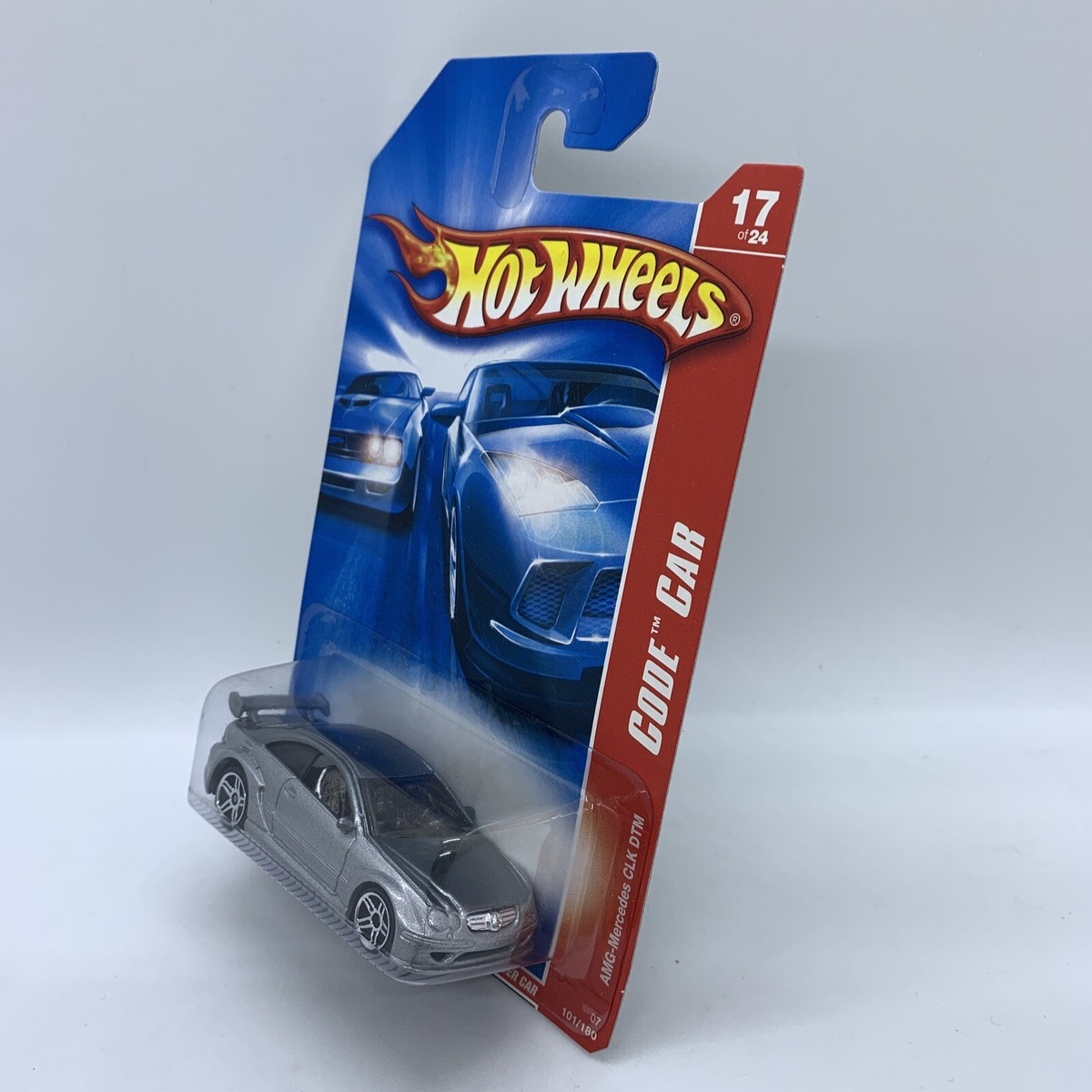 Hot Wheels AMG-Mercedes CLK DTM - Silver- Code Car - #101 Of 180