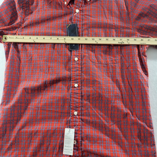 Tommy Hilfiger Shirt Mens Size S Red Plaid Flannel Regular Fit Button Down New - Picture 12 of 12