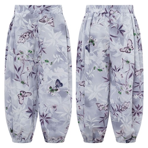 Boys Girls Trousers Printed Pants Chiffon Bloomers Unisex Sweatpants Soft Kids - Picture 14 of 35