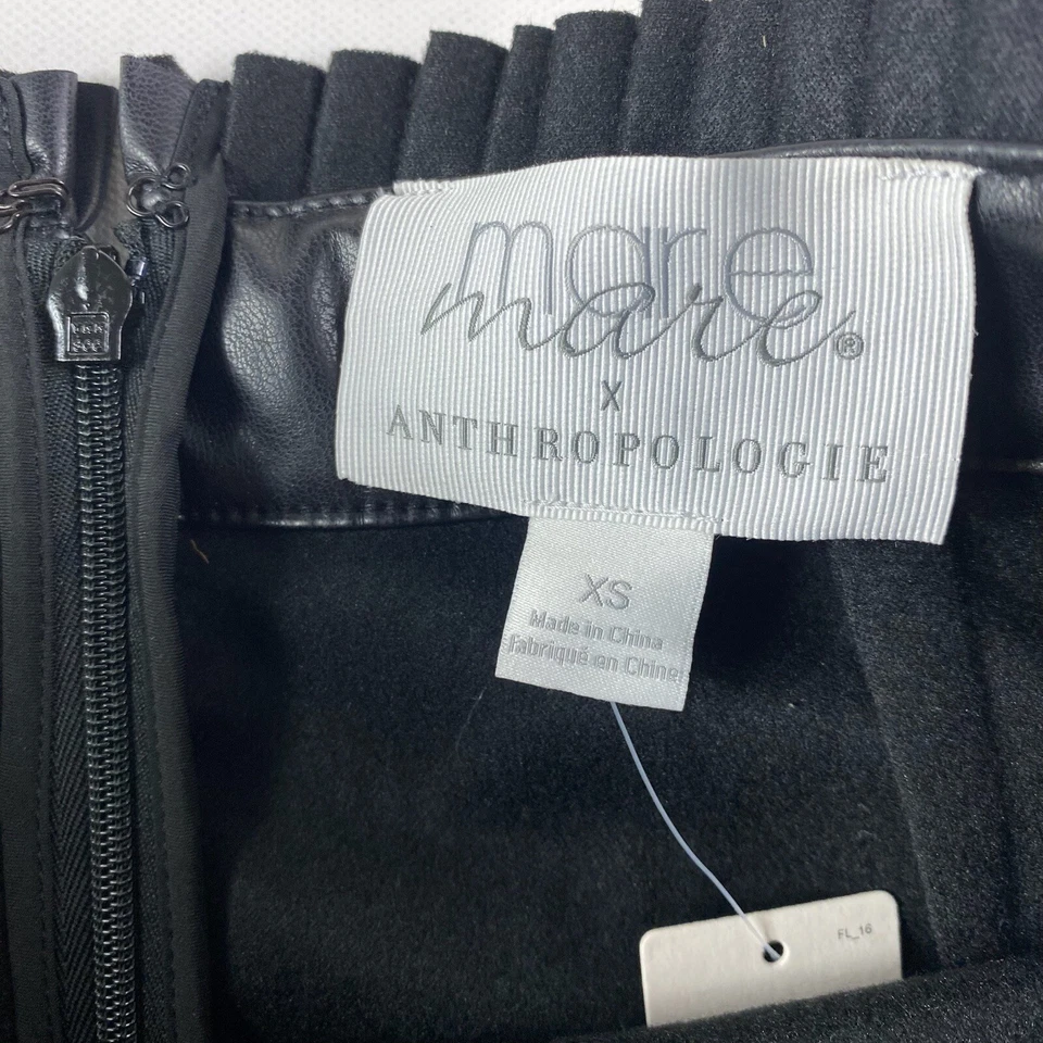 Новый с Ярлыками Anthropologie Mare Mare юбка женщин XS искусственной кожи ярусный плиссированные новый - Изображение 2 из 4