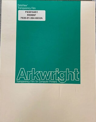Arkwright Color Laser Printer Transparency Film Data View Paperbacked- 50/29-Pk