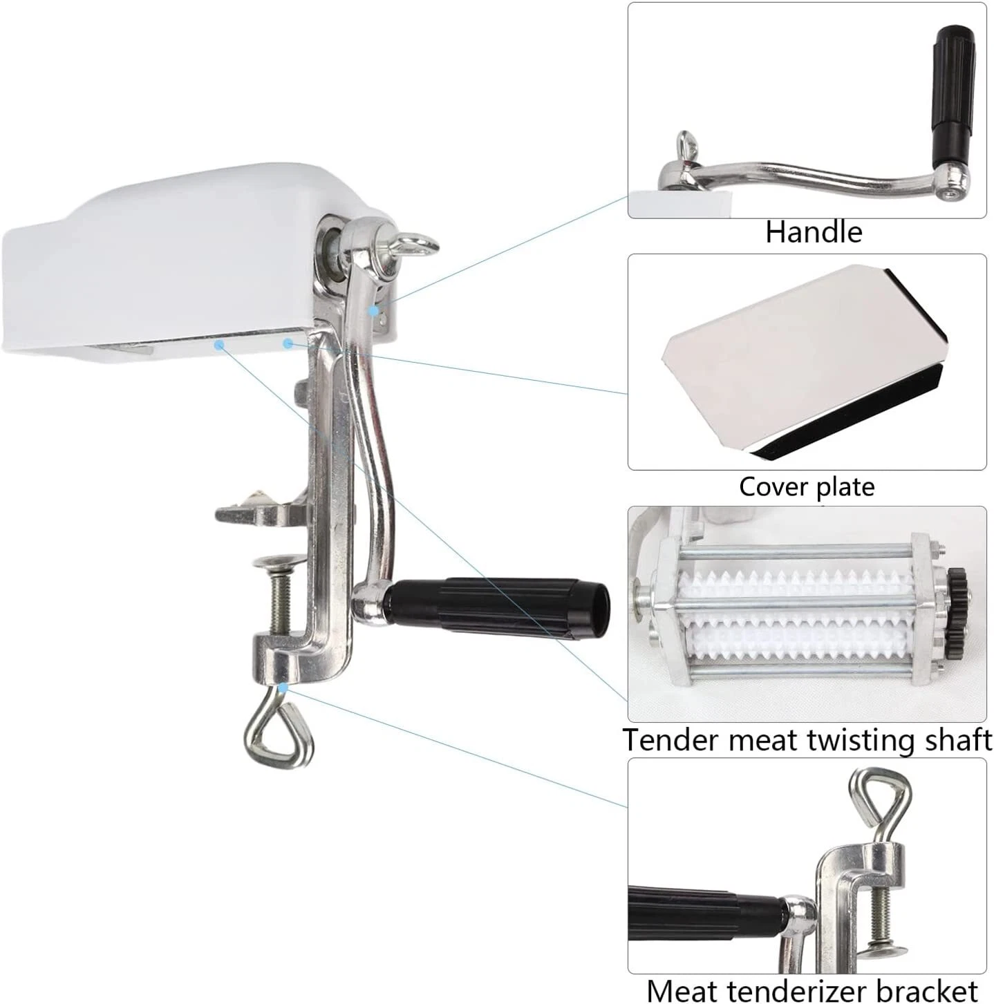 Heavy-Duty Meat Tenderizer Cuber - Easy Clamp-On Steak Tool for Kitchen image 2