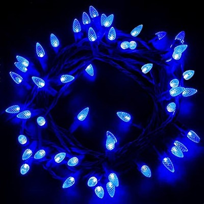 Blue Christmas Lights Led Indoor Outdoor C3 Strawberry Mini C3, 
