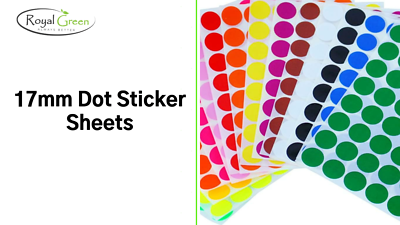 1 Inch Round Color Coding Dot Stickers - 720 Labels, 15 Sheets, Multi-Color For Organizing & Inventory