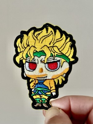 Anime Iron On Patch Boy Blonde Hair Red Eyes Green Blue Grey Black Embroidered