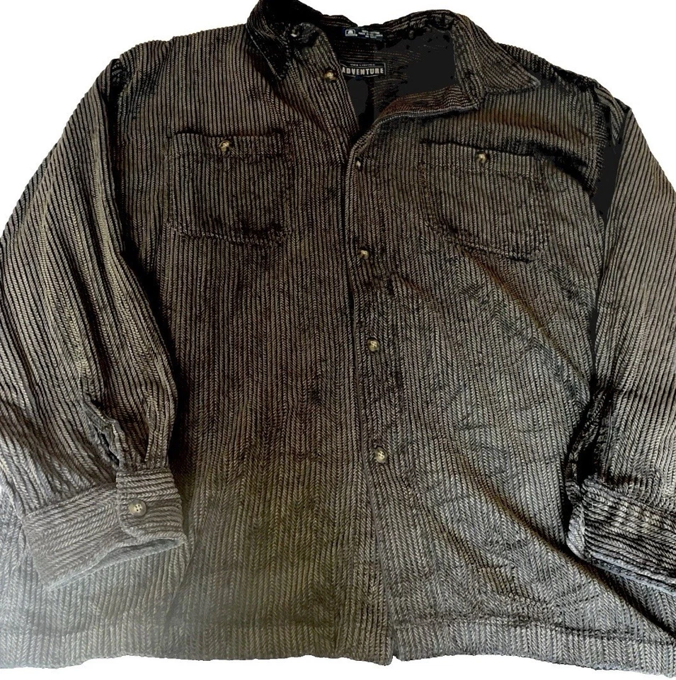 Camisa/Chaqueta de Pana John Ashford Años 90 De Colección XL Larga SL, Ajuste Suelto Abierto o Botón Foto 2 de 4