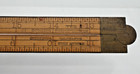 ANTIQUE STANLEY NO. 84 NEW BRITAIN CT FULL BRASS BOUND 4-FOLD RULE - ALL 3 PINS — photo 5