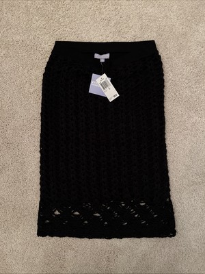 Vivienne Tam Black Macrame Black Skirt Size XS