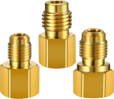 3 Pieces R12 R22 to R134A Adapters 6015 R134A Brass Refrigerant Tank Adapter ...