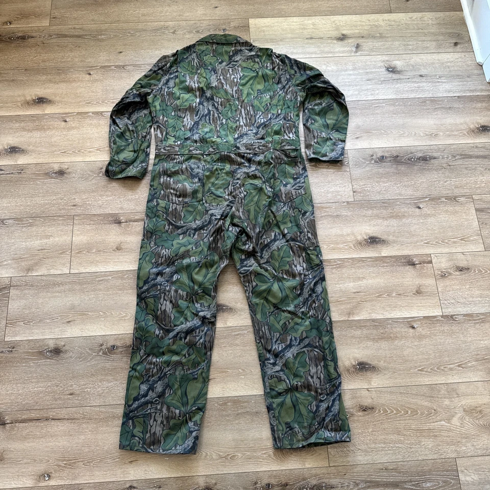 Vintage Mossy Oak Coveralls Mens XL Full Foliage Bottomland Camo Turkey Hunting - Image 2 of 4