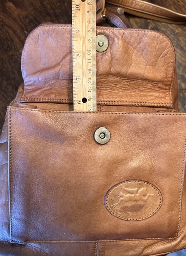 American Angel Leather Backpack Brown VTG Soft See Pics For Measurements +Wear - Picture 11 of 24