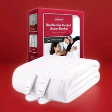 VonHaus Electric Blanket Double Size, Heated Under Blanket w/Dual Controls. New
