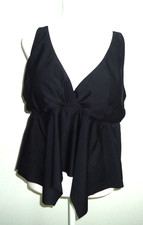 SWIM TOP BLACK No Wire Bra Summer Swimsuit Size-16