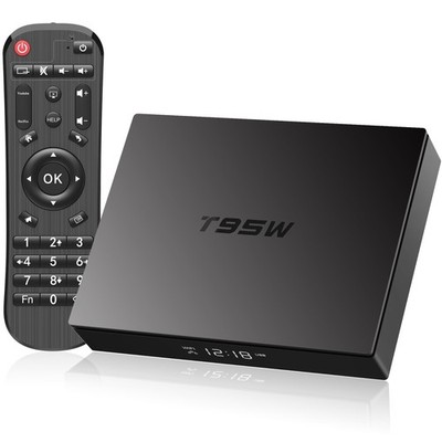 Android TV Box 11.0, 4GB RAM 32GB ROM, S905W2 Quad-Core, Support schwarz