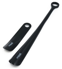 Panoware Set of 2, Extra Long Handle Shoe Horn and Travel long, black