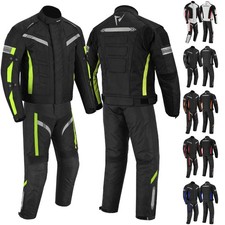 Wasserdichter Motorrad-Tourenanzug für Herren, Jacke und Hose, Schutzgrün XS-6XL
