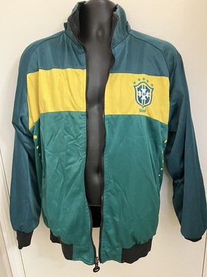 Brazil National Team Full Zip track Jacket Men s Size L , REVERSIBLE!!