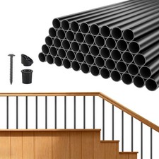 125 Pack Deck Balusters, 26 in Aluminum Railing Spindles, 3/4 in Diameter Hollow