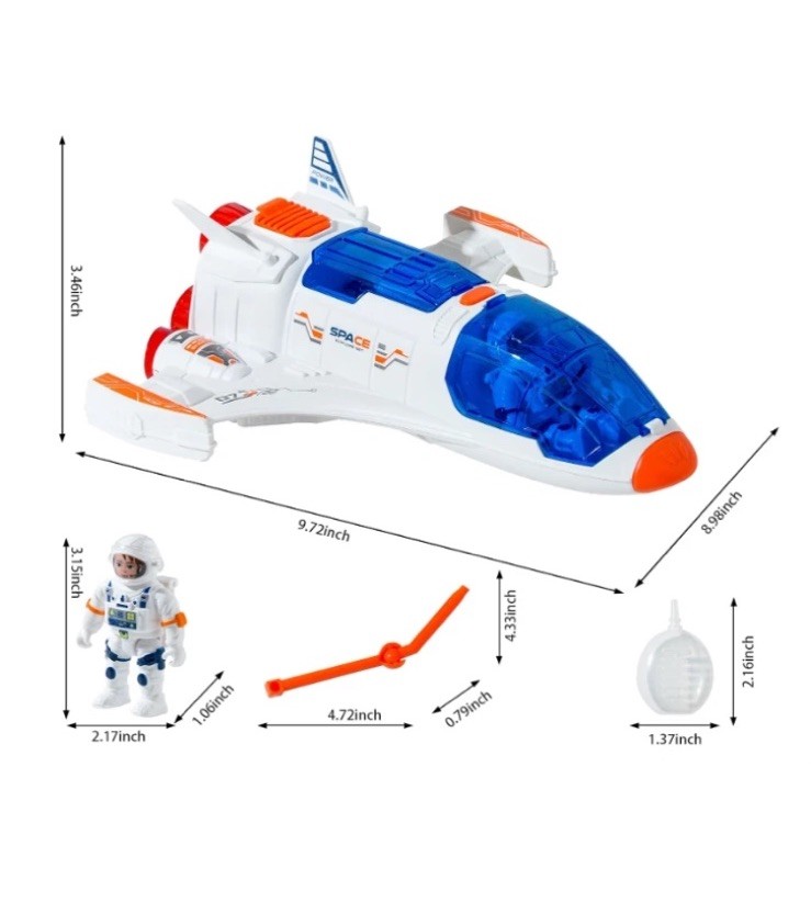 Union Space Aircraft Rocket Spaceship Shuttle with Astronaut Figure