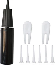 Hand Air Pump,Two-Way Yoga Ball Pump, 9 Inch Double Action black 