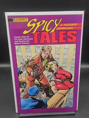 SPICY TALES #3 GOLDEN AGE CRIME STORIES BONDAGE COVER ART ETERNITY COMICS 1988