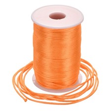 Nylon Satin Cord 2.5mm, 109 Yard Nylon String for Bracelet Orange