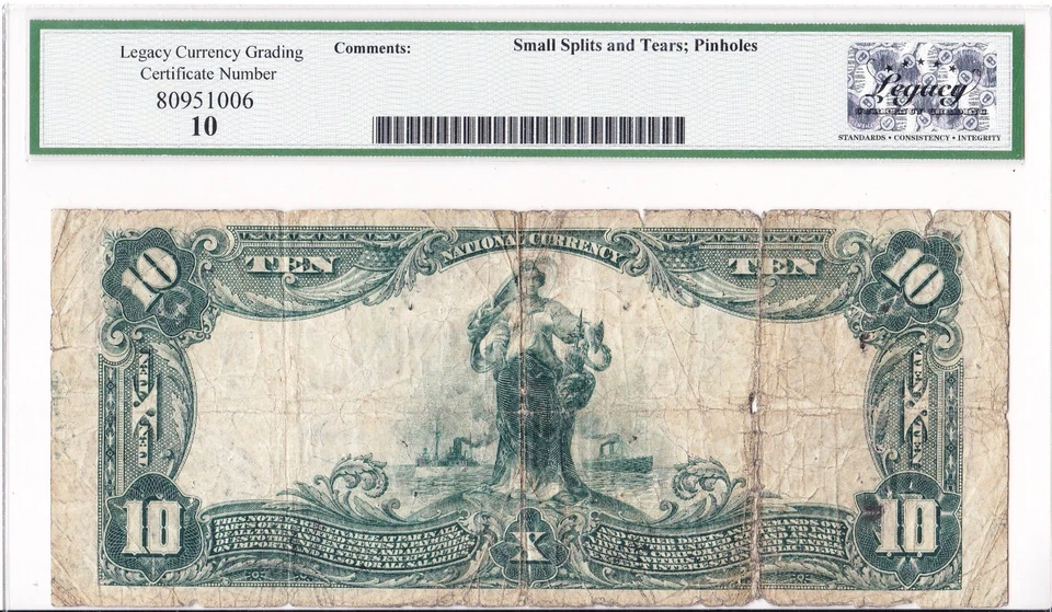 $10 1902 PB National HELENA Montana MT 🇺🇸 Only 14 on Census! 🇺🇸 - Image 2 of 2