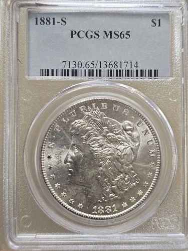 PCGS 1881-S SAN FRANCISCO UNITED STATES MORGAN SILVER DOLLAR MS-65