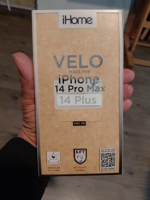 iHome Silicone Velo Case for iPhone 14 Pro Max & 14 Plus - Black New Open Box
