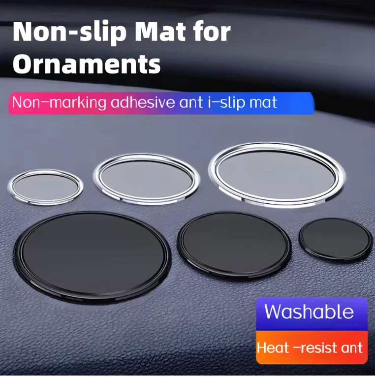 Almohadillas de gel adhesivas antideslizantes para tablero de instrumentos de automóvil 3 piezas | Alfombrilla de silicona para soporte para teléfono Foto 3 de 4